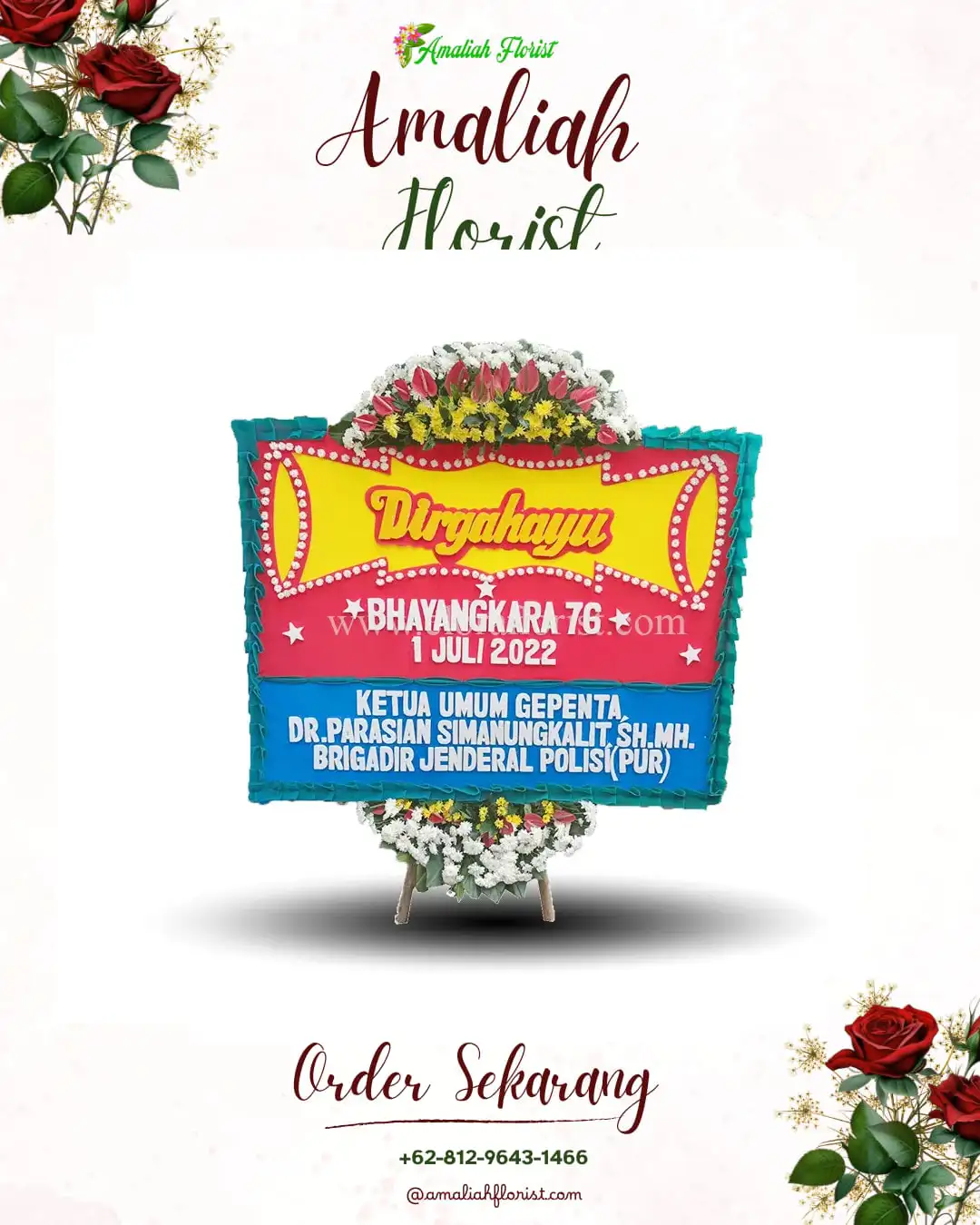 Papan Bunga HUT Ulang Tahun Batubulan